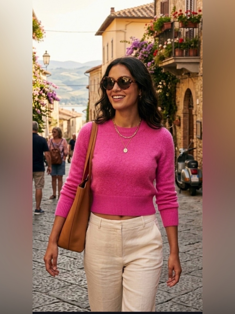 J.Crew Cropped Cashmere XS Sweater - Vibrant Hot Pink / Fuchsia